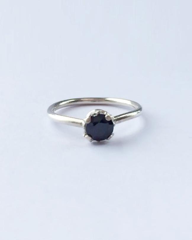 Anillo solitario plata 935 con piedra natural - Mi tienda