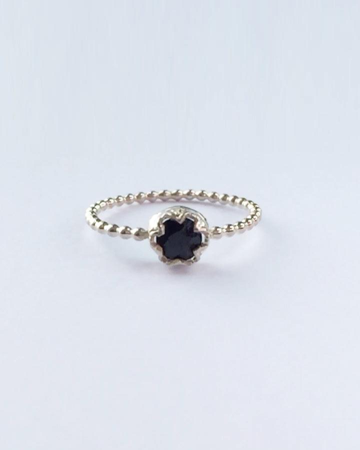 Anillo solitario plata 925 con piedra natural - Mi tienda