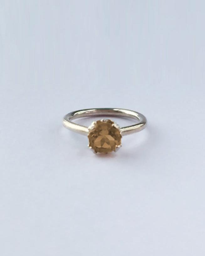 Anillo solitario plata 935 con piedra natural - Mi tienda