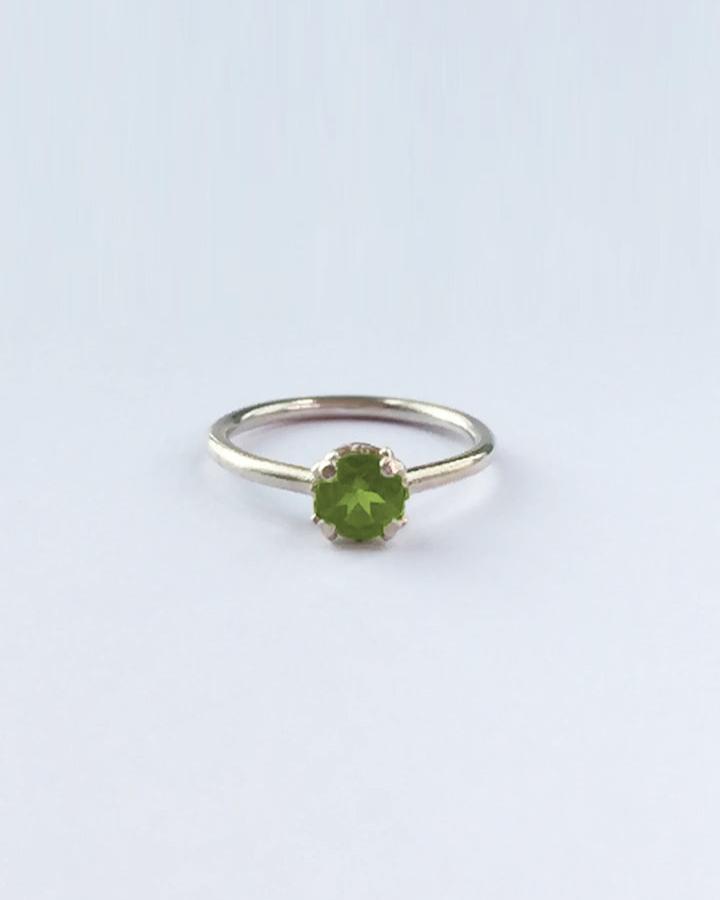 Anillo solitario plata 935 con piedra natural - Mi tienda