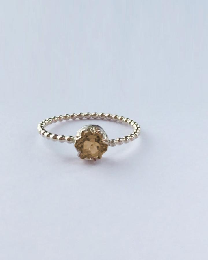Anillo solitario plata 925 con piedra natural - Mi tienda