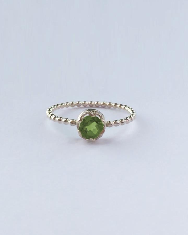 Anillo solitario plata 925 con piedra natural - Mi tienda