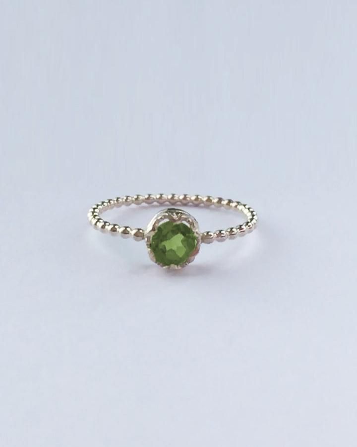 Anillo solitario plata 925 con piedra natural - Mi tienda