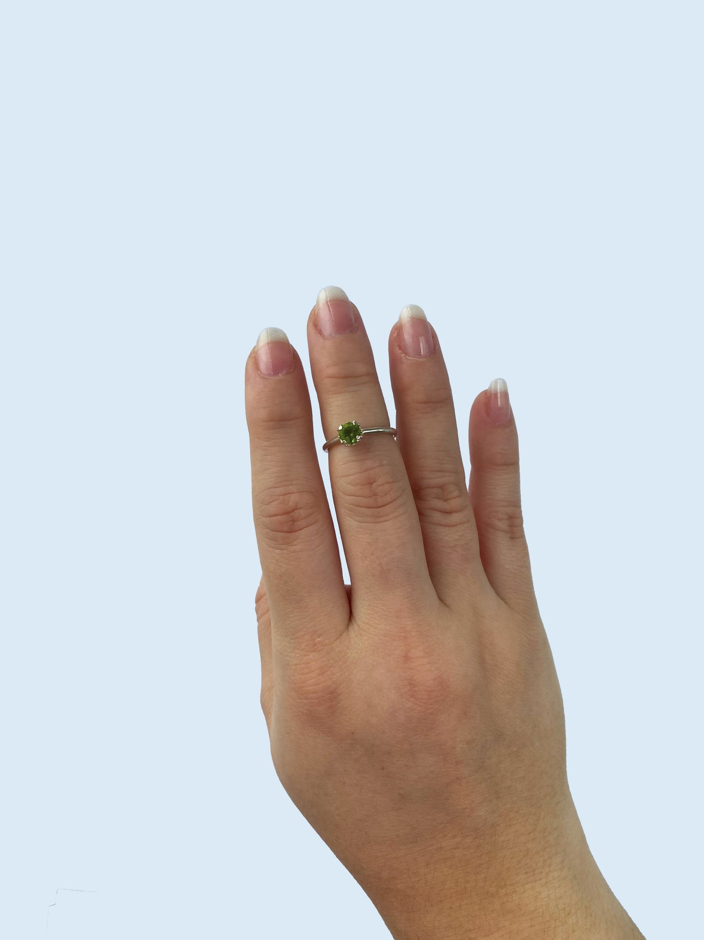 Anillo solitario plata 935 con piedra natural