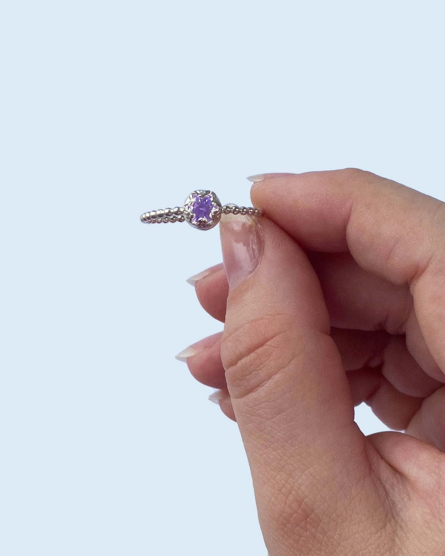 Anillo solitario con zirconia - Mi tienda