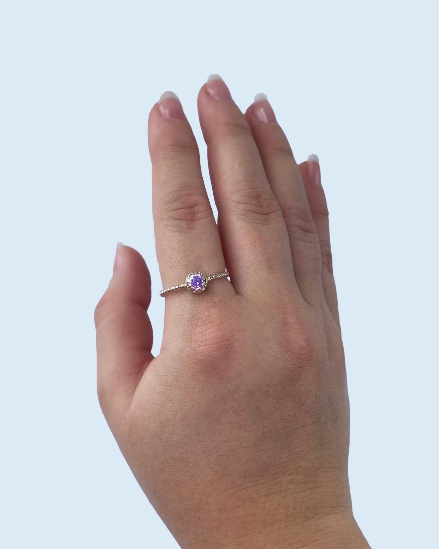 Anillo solitario con zirconia - Mi tienda