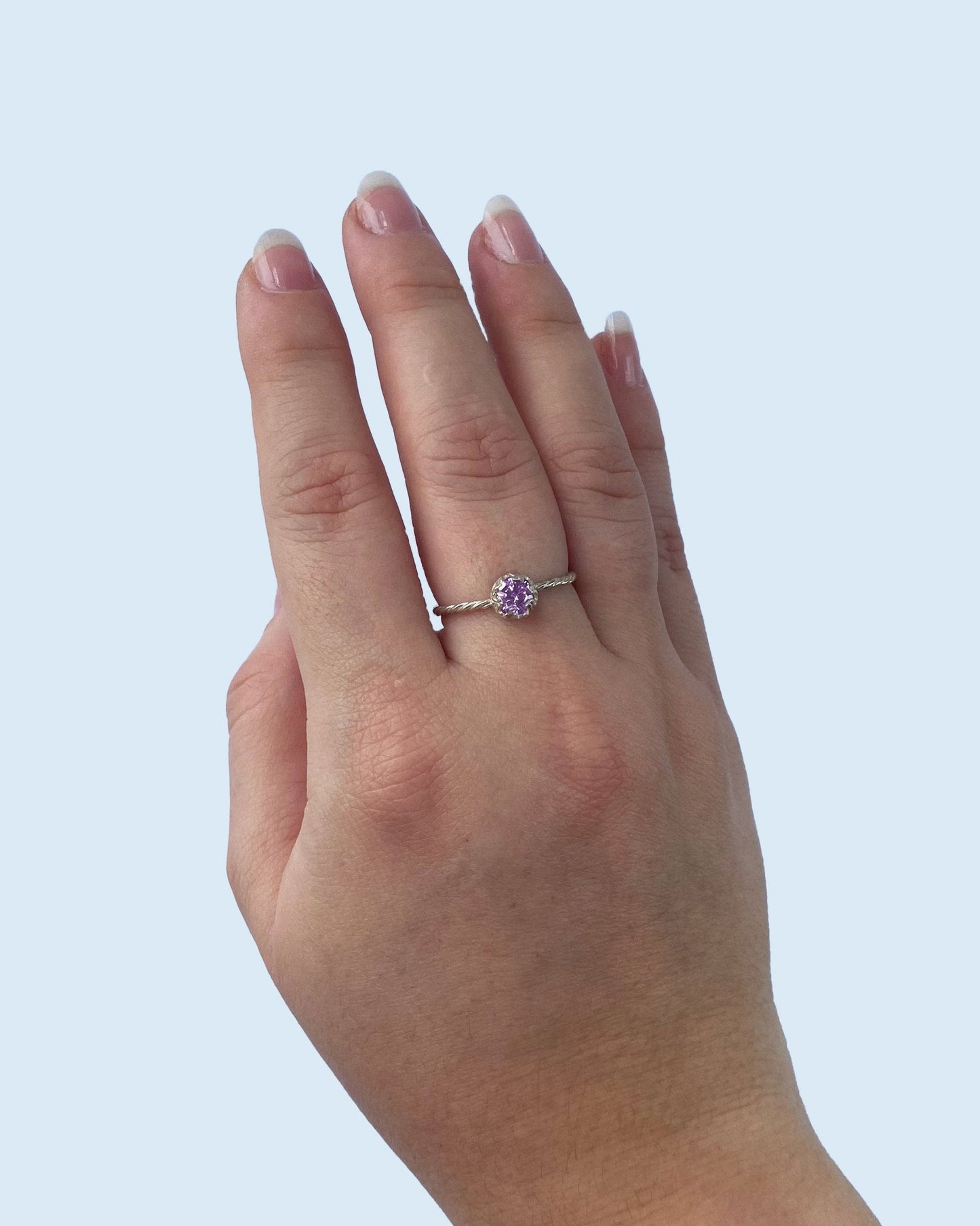 Anillo solitario con zirconia - Mi tienda