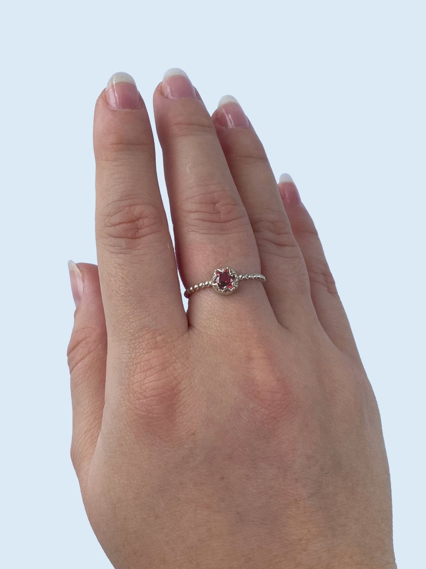 Anillo solitario con zirconia - Mi tienda