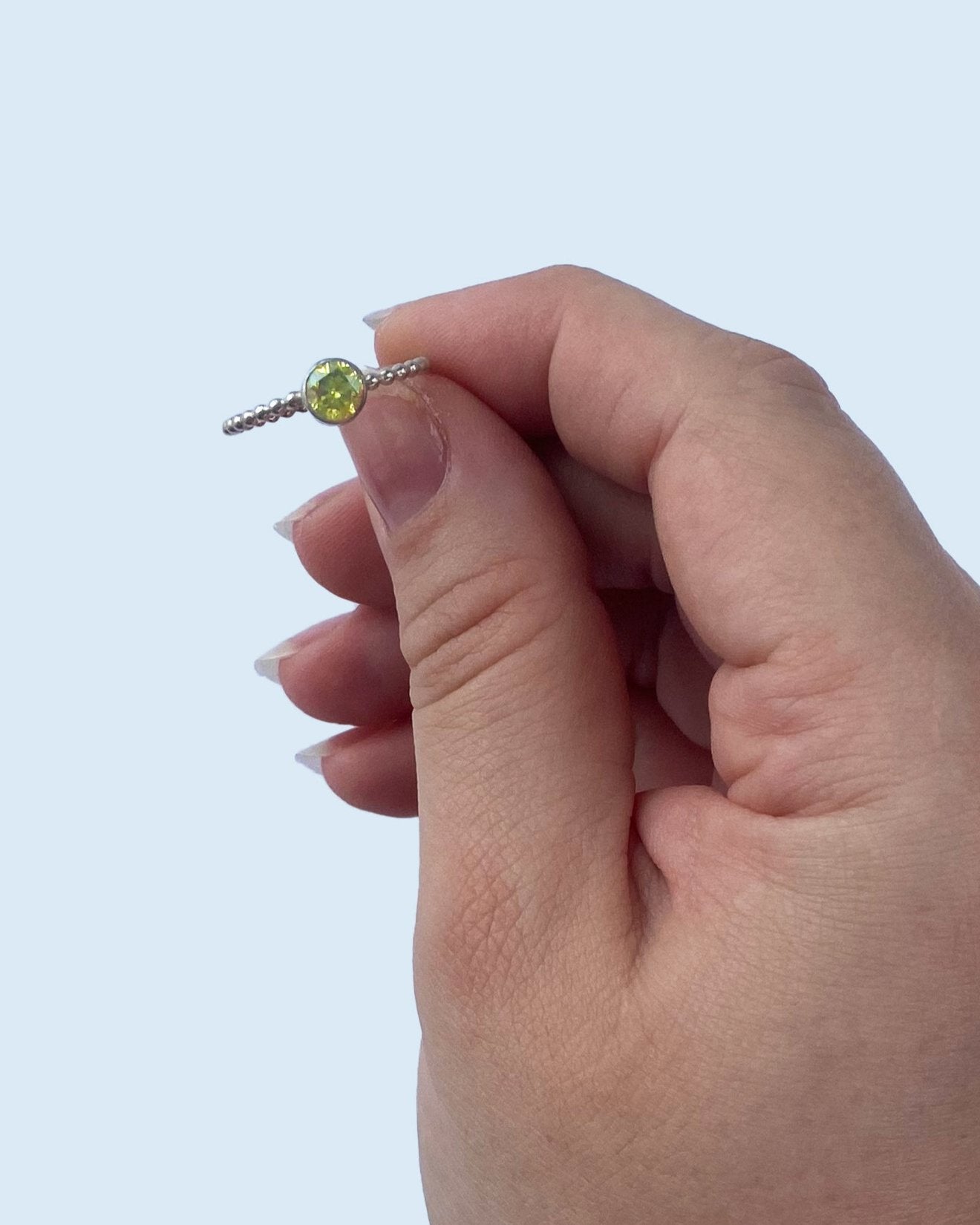 Anillo solitario con zirconia - Mi tienda