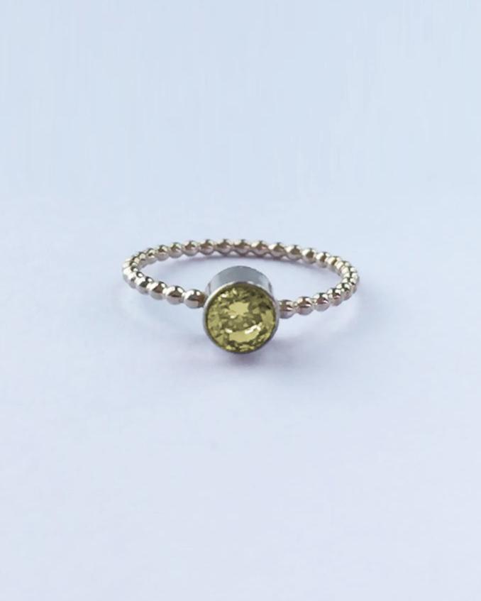 Anillo solitario con zirconia - Mi tienda