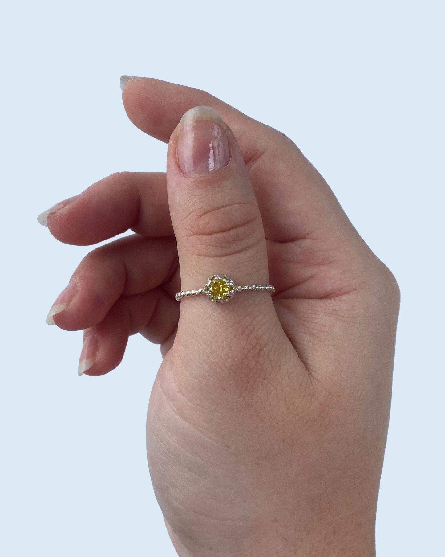 Anillo solitario con zirconia - Mi tienda