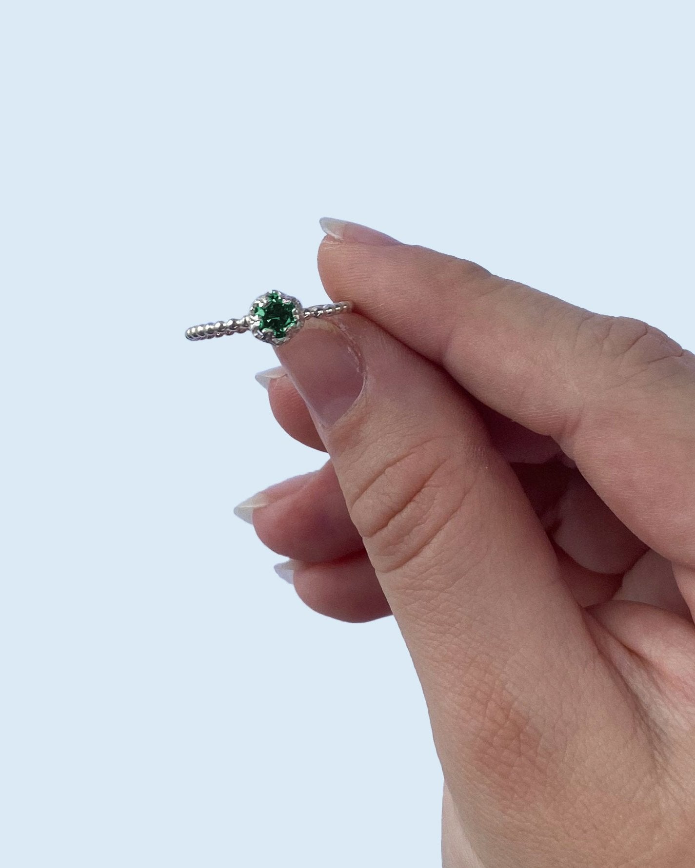 Anillo solitario con zirconia - Mi tienda
