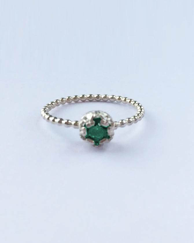 Anillo solitario con zirconia - Mi tienda