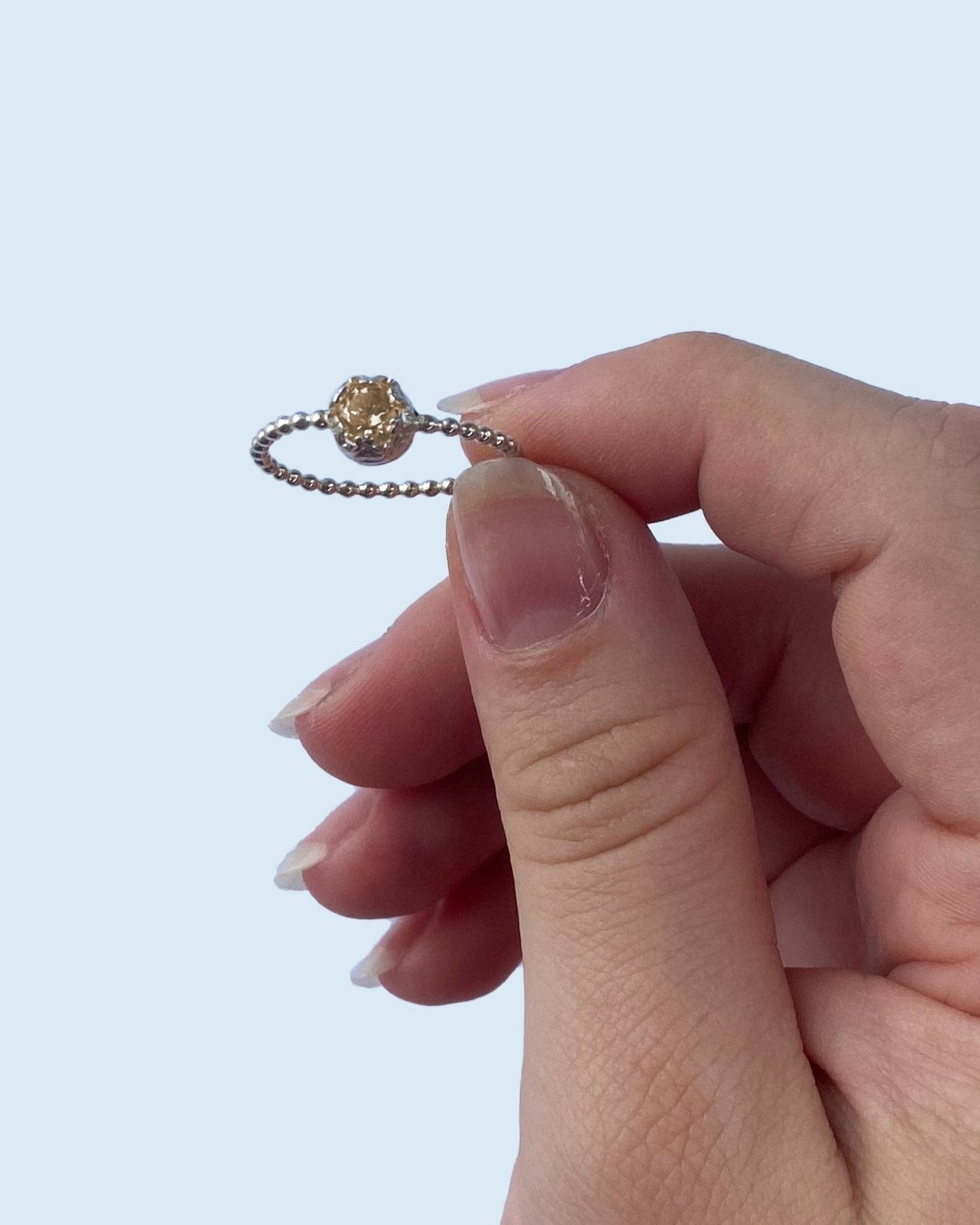 Anillo solitario con zirconia - Mi tienda