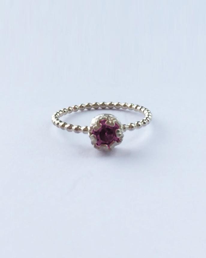 Anillo solitario con zirconia - Mi tienda