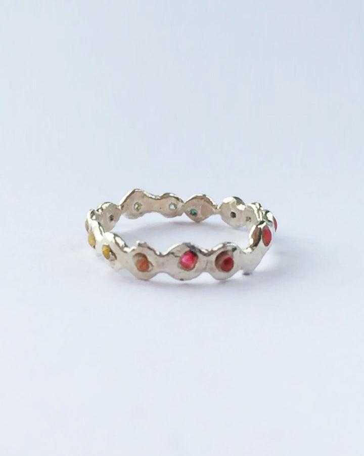 Anillo orgánico multicolor - Mi tienda