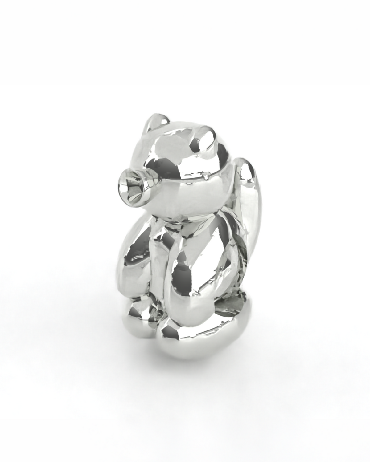 Dije / Charm de plata 950 con forma de gato globo con actitud compatible con collares y pulseras pandora