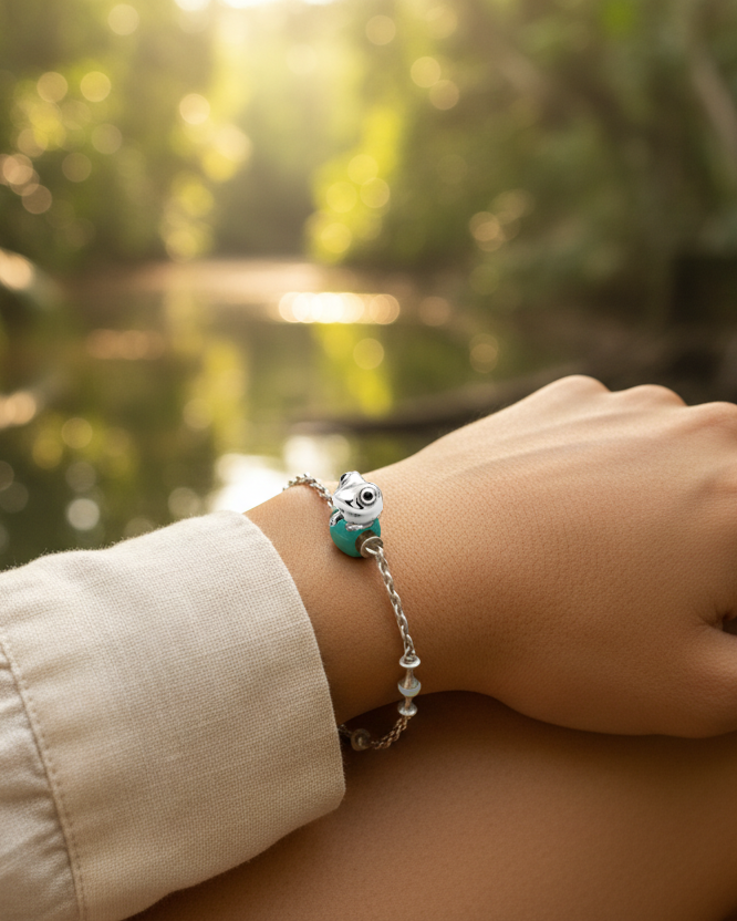 Ranita huevito Charm – Tiffany Blue - Mi tienda