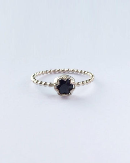 Anillo solitario plata 925 con piedra natural - Mi tienda