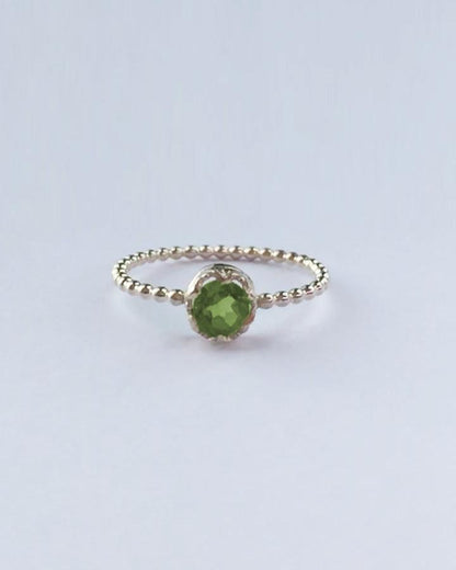 Anillo solitario plata 925 con piedra natural - Mi tienda