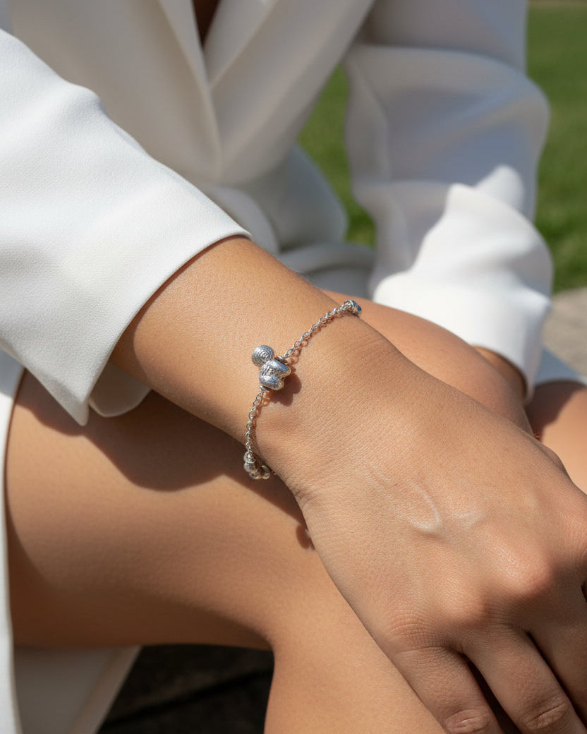 Dije / Charm de plata 950 con forma de perezoso LEGO globo compatible con collares y pulseras pandora