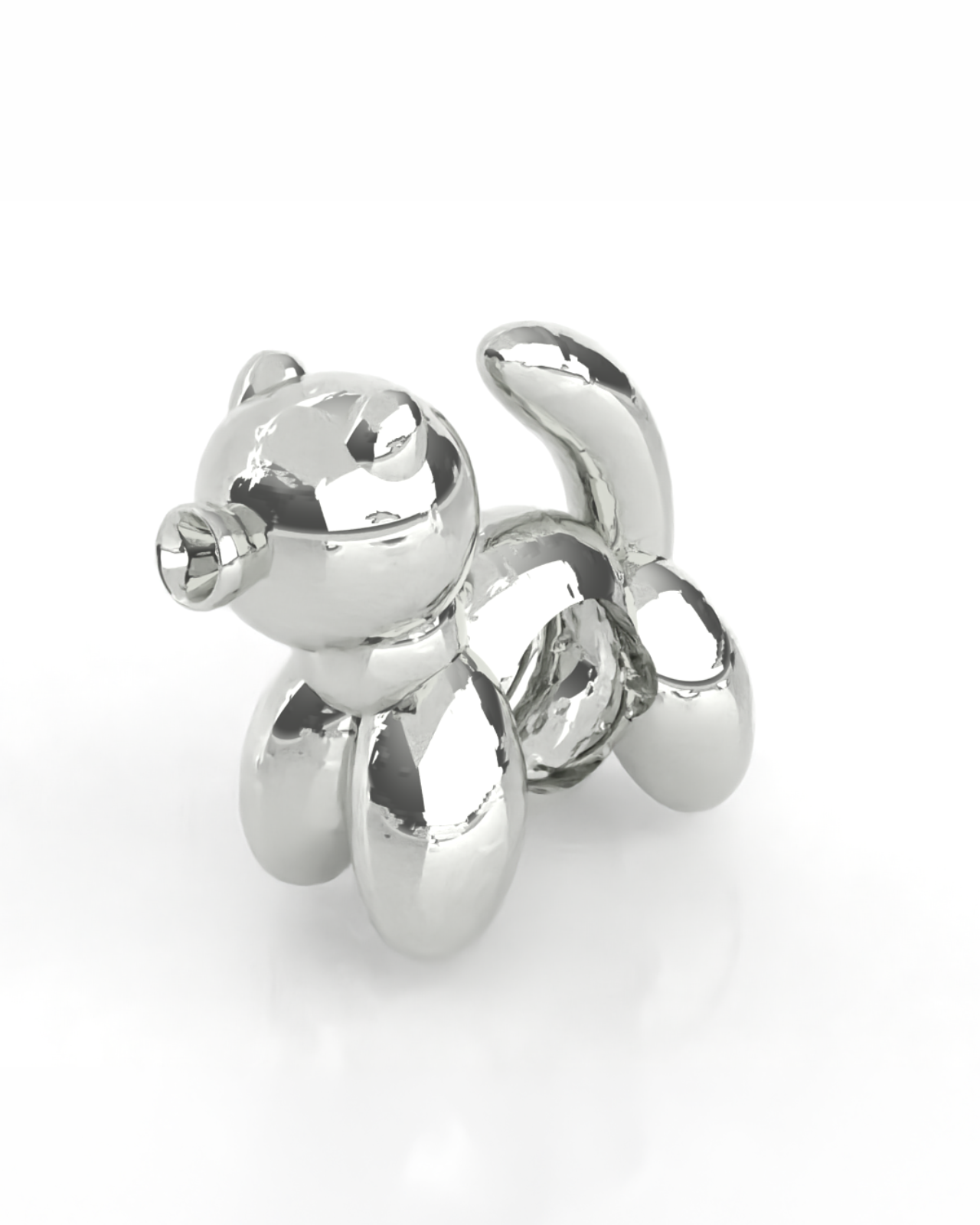 Dije / Charm de plata 950 con forma de gato globo compatible con collares y pulseras pandora