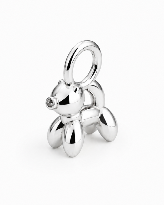 Dije / Charm de plata 950 con forma de gato globo compatible con collares y pulseras pandora