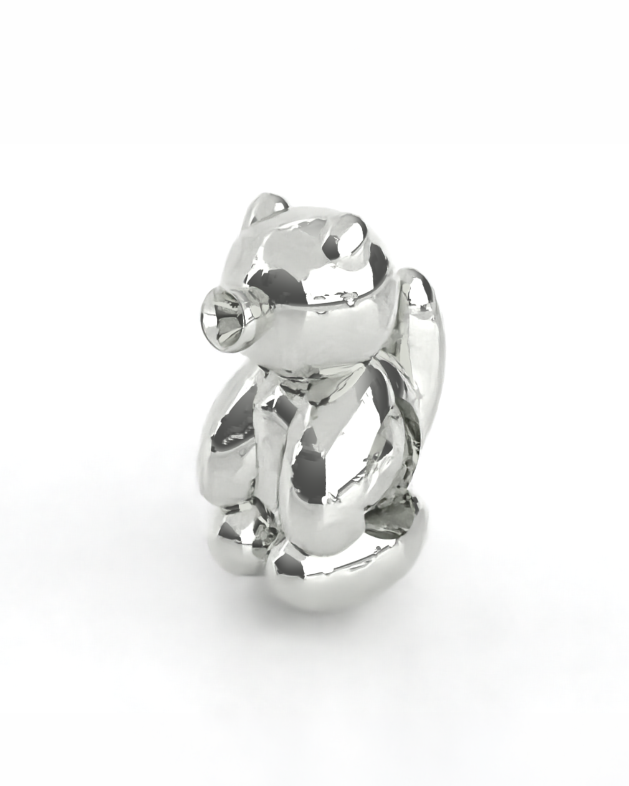 Dije / Charm de plata 950 con forma de gato globo con actitud compatible con collares y pulseras pandora