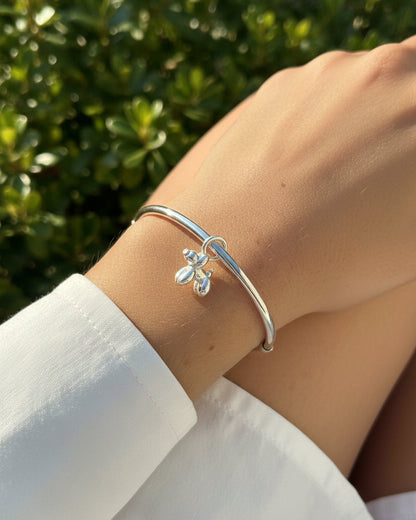 Dije / Charm de plata 950 con forma de perro globo compatible con collares y pulseras pandora
