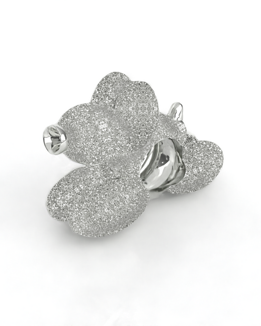 Dije / Charm de plata 950 con forma de perro globo acostado compatible con collares y pulseras pandora