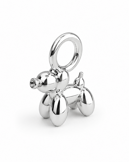 Dije / Charm de plata 950 con forma de perro globo compatible con collares y pulseras pandora