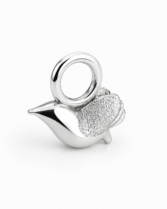 Dije / Charm de plata 950 con forma de colibrí globo compatible con collares y pulseras pandora