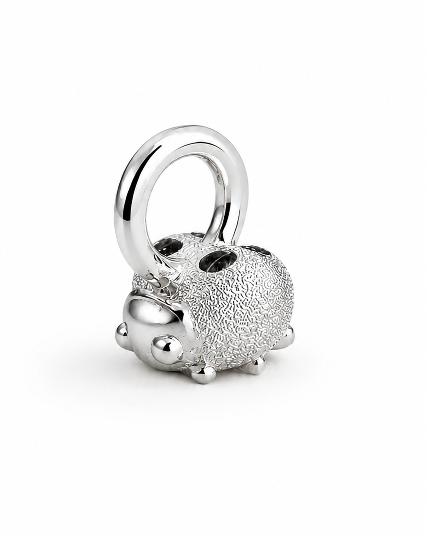 Dije / Charm de plata 950 con forma de mariquita globo compatible con collares y pulseras pandora