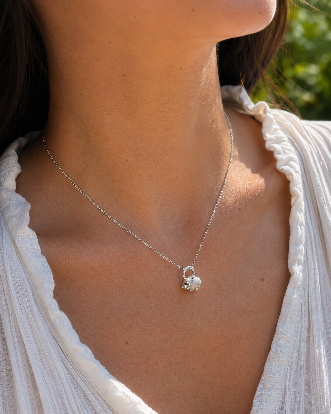 Dije / Charm de plata 950 con forma de mariquita globo compatible con collares y pulseras pandora