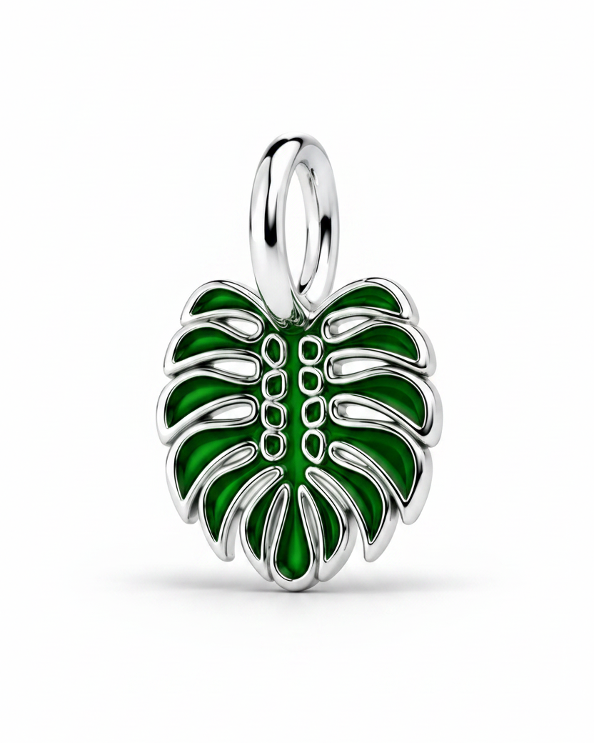 Monstera Leaf Charm